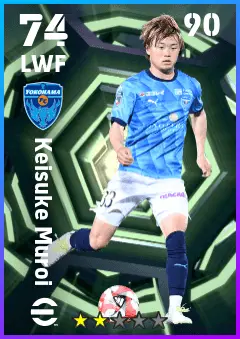 Keisuke Muroi eFootball 2026 player card — 74 OVR LWF
