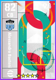 Alessandro Bastoni eFootball 2026 player card — 82 OVR CB