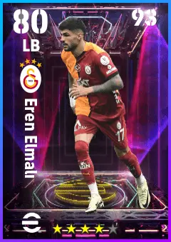 Eren Elmali eFootball 2026 player card — 80 OVR LB