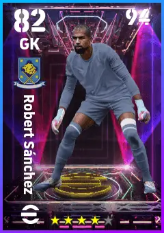 Robert Sanchez eFootball 2026 player card — 82 OVR GK