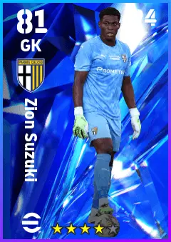 Zion Suzuki eFootball 2026 player card — 81 OVR GK