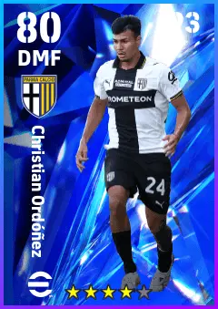 Christian Ordonez eFootball 2026 player card — 80 OVR DMF