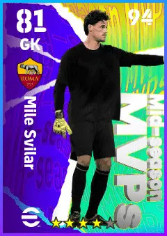 Mile Svilar eFootball 2026 player card — 81 OVR GK