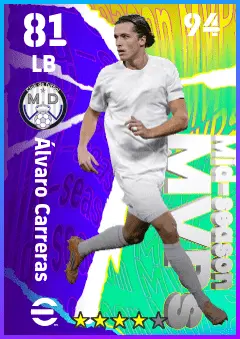 Alvaro Carreras eFootball 2026 player card — 81 OVR LB