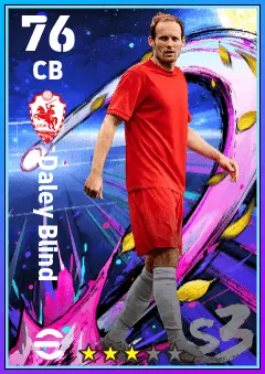 Daley Blind eFootball 2026 player card — 76 OVR CB