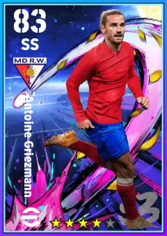 Antoine Griezmann eFootball 2026 player card — 83 OVR SS