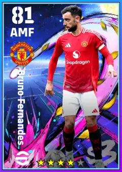 Bruno Fernandes eFootball 2026 player card — 81 OVR AMF