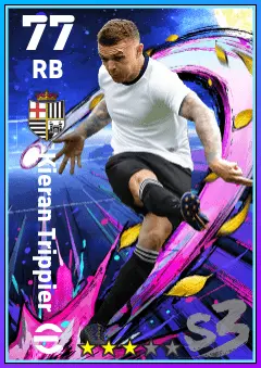 Kieran Trippier eFootball 2026 player card — 77 OVR RB