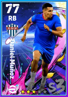 Daniel Munoz eFootball 2026 player card — 77 OVR RB