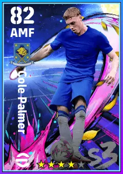 Cole Palmer eFootball 2026 player card — 82 OVR AMF