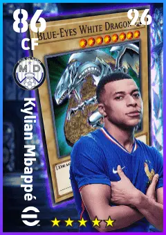Kylian Mbappe eFootball 2026 player card — 86 OVR CF