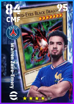 Warren Zaire-Emery eFootball 2026 player card — 84 OVR CMF