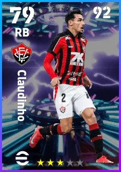 Claudinho eFootball 2026 player card — 79 OVR RB