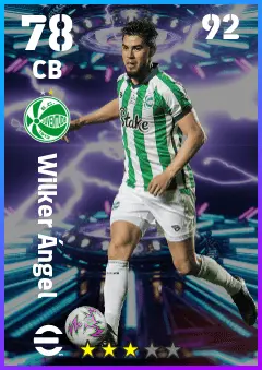 Wilker Angel eFootball 2026 player card — 78 OVR CB