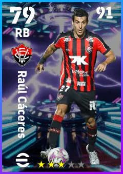 Raul Caceres eFootball 2026 player card — 79 OVR RB