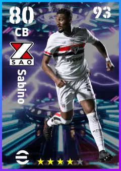Sabino eFootball 2026 player card — 80 OVR CB