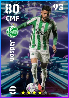Jadson eFootball 2026 player card — 80 OVR CMF