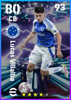 Lucas Villalba eFootball 2026 player card — 80 OVR CB