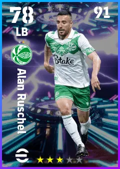 Alan Ruschel eFootball 2026 player card — 78 OVR LB