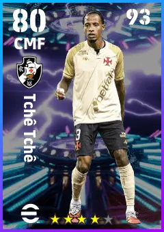 Tche Tche eFootball 2026 player card — 80 OVR CMF