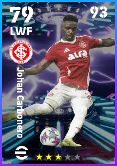 Johan Carbonero eFootball 2026 player card — 79 OVR LWF