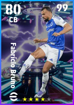 Fabricio Bruno eFootball 2026 player card — 80 OVR CB