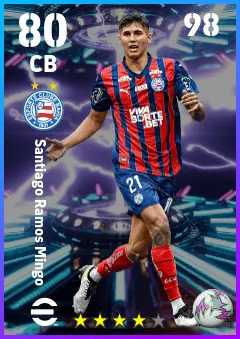 Santiago Ramos Mingo eFootball 2026 player card — 80 OVR CB