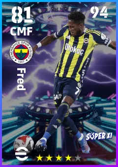 Fred eFootball 2026 player card — 81 OVR CMF