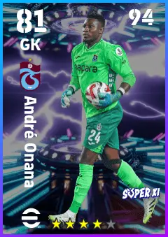 Andre Onana eFootball 2026 player card — 81 OVR GK
