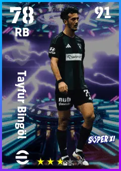 Tayfur Bingol eFootball 2026 player card — 78 OVR RB