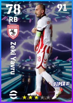 Zeki Yavru eFootball 2026 player card — 78 OVR RB