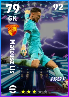 Mateusz Lis eFootball 2026 player card — 79 OVR GK