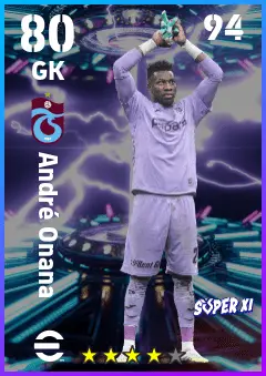 Andre Onana eFootball 2026 player card — 80 OVR GK