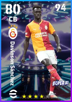 Davinson Sanchez eFootball 2026 player card — 80 OVR CB