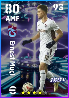 Ernest Muci eFootball 2026 player card — 80 OVR AMF