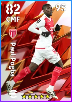 Paul Pogba eFootball 2026 player card — 82 OVR CMF