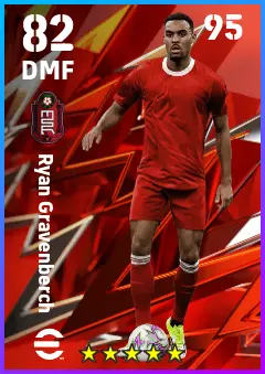 Ryan Gravenberch eFootball 2026 player card — 82 OVR DMF
