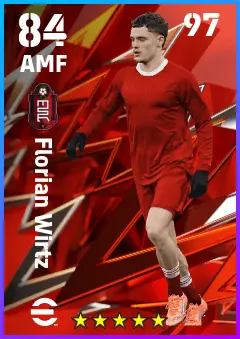 Florian Wirtz eFootball 2026 player card — 84 OVR AMF