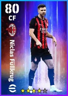 Niclas Fullkrug eFootball 2026 player card — 80 OVR CF