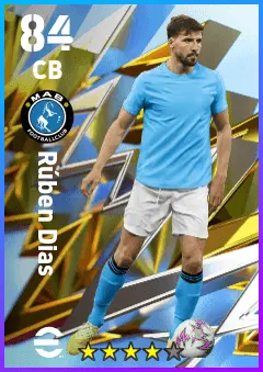 Ruben Dias eFootball 2026 player card — 84 OVR CB