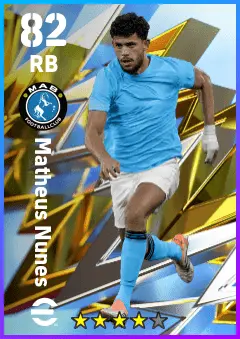 Matheus Nunes eFootball 2026 player card — 82 OVR RB