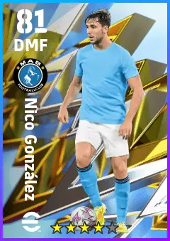 Nico Gonzalez eFootball 2026 player card — 81 OVR DMF