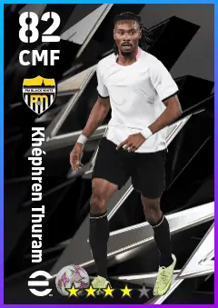 Khephren Thuram eFootball 2026 player card — 82 OVR CMF
