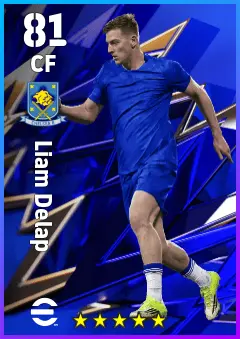 Liam Delap eFootball 2026 player card — 81 OVR CF