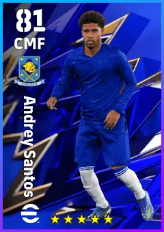 Andrey Santos eFootball 2026 player card — 81 OVR CMF