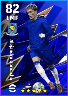 Alejandro Garnacho eFootball 2026 player card — 82 OVR LMF