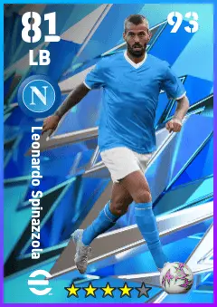 Leonardo Spinazzola eFootball 2026 player card — 81 OVR LB