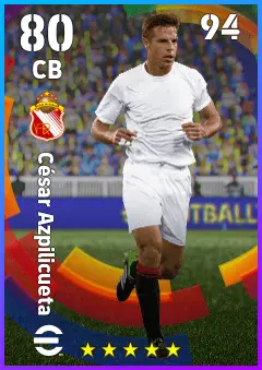 Cesar Azpilicueta eFootball 2026 player card — 80 OVR CB