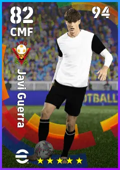 Javi Guerra eFootball 2026 player card — 82 OVR CMF