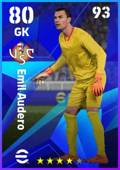 Emil Audero eFootball 2026 player card — 80 OVR GK